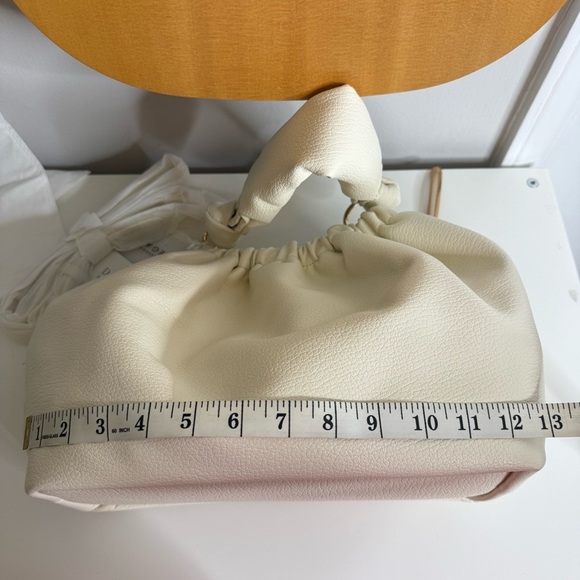 Anthropologie - Mali + Lili Nala Scrunched Faux Leather Bag Ivory Crossbody NWT - Picture 13 of 13